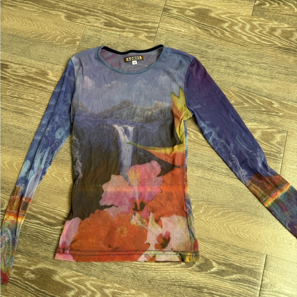 AGOLDE Multicolor Long Sleeve Top